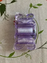 10 unids/lote cepillo de uñas acrílicas 4 Color de uñas de arte manicura pedicura de quitar el polvo de limpieza de plástico cepillos de uñas archivo conjunto de herramientas