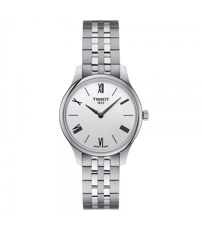 Tissot часы для женщин традиционное серебро 5,5 пробы леди 31 мм сталь кварцевые T063.209.11.038.00