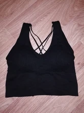 Sujetador deportivo para mujer, Top de Yoga acolchado, ropa interior de vendaje, chaleco sujetador Sexy para deportes de interior, entrenamiento, correr, Fitness, Tops cortos