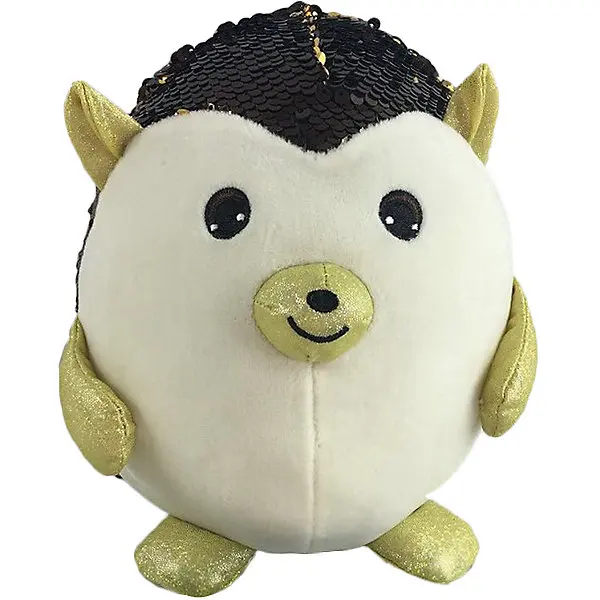 Мягкая игрушка ABtoys Ёж с пайетками, 20 см