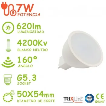

LED bulb G5.3 7W MR16 12V Neutral White Trixline