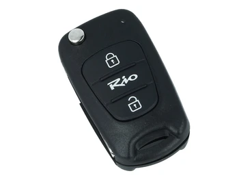 

Remote Key shell 3 buttons with blade TOY48 battery on without Transponder chip for Kia Sportage Rio Picanto