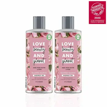 

LOVE BEAUTY AND PLANET Set 2 shower gels for Piel radiant AND luminous vegan butter Muru Muru and pink. 100% recyclable