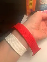 Correa de silicona trenzada elástica para Apple watch, correa de 44mm, 40mm, 38mm y 42mm para iWatch series 6, 5, 4, 3 se