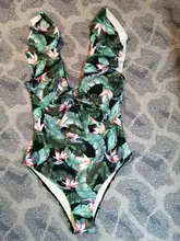 Bañador Sexy de una pieza para mujer, traje de baño de realce, Monokini con volantes, ajustable al hombro, 2021