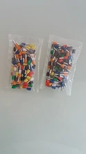 100PCS E2508 14 AWG 2.5mm2 Insulated Cord End Terminal Wire Ferrules