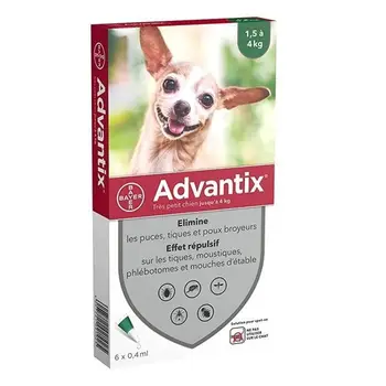 

Pipettes-worming ADVANTIX 6: for very small dogs 1,5-4 kg