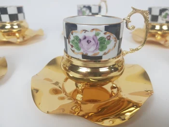 

Authentic Arabic Coffee Espresso Set Coffeeware Mırra Coffee Cup Set 6 Pieces Coffee Accessories Home Decoration