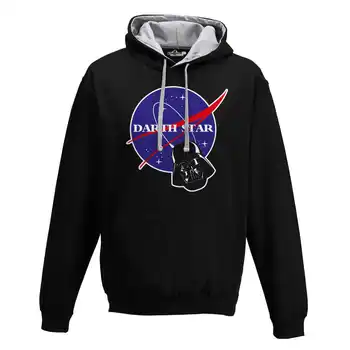 

Hood Sweatshirt Bico Logo Nasa Spoof Space War Dark Side S black