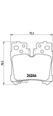 Колодки Тормозные Lexus Ls 4.6-5.0 06- Задние Brembo P83076 Brembo арт. P83076