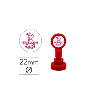 

Stamp ARTLINE emoticon excellent red COLOR 22 MM diameter