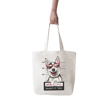 

Angemiel Bag Large Twinkling Cute Dog Shopping Beach Tote Bag