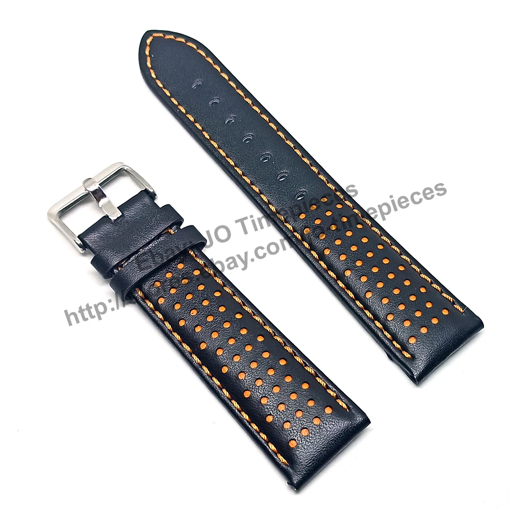 

22mm Black Leather Watch Band Strap - Tissot Chrono XL - T1166173605105 , T1166173605101 , T1166173605107