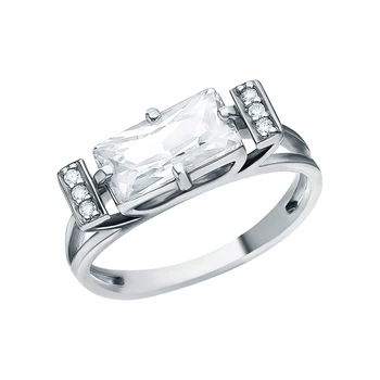 

Silver ring with cubic zirconia sunlight sample 925