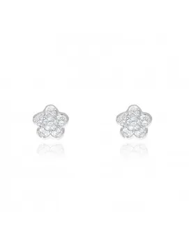 

Silver earrings margarita in circon