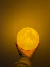 Night-Light Moon-Lamp Touch-Switch Bedroom-Decoration LED Birthday-Gift 3d-Print Rechargeable