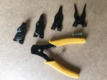Krachtige-Juego de alicates de Circlip 4 en 1, combinación de anillos a presión, Clip de retención, alicates de joyería, herramienta para quitar anillos externos internos