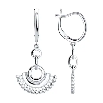 

Sokolov silver drop earrings, fashion jewelry, 925, women's male, long earrings