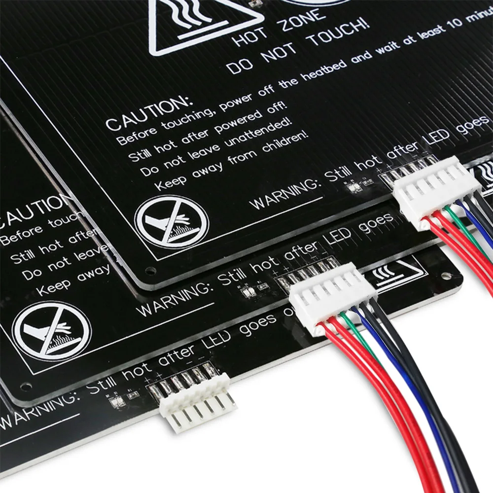 Alumínio Aquecido Kit Plataforma Cama Hotbed Plate Peças Impressora 3d Cabo de Fio Faça Você Mesmo Mk3 12v 24v Fit para Anet a8 a6 - Imagem 5