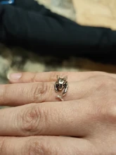 CHENGXUN-Anillo de latón ajustable con ratón para mujer, nudillo de latón, estilo bohemio, elegante, joyería