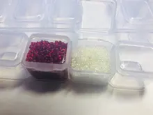 Mordoa-caja de almacenamiento de cuentas de plástico transparente con 28 ranuras, caja organizadora para herramientas de manicura de decoración de uñas, expositor de joyería