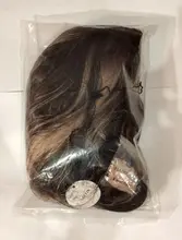 EASIHAIR-Pelucas largas oscuras para mujer, color marrón, con flequillo, resistente al agua y al calor, cabello sintético afroamericano