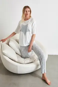 

Trendyol Star Pattern Knitted Pajamas Set THMAW21PT0160