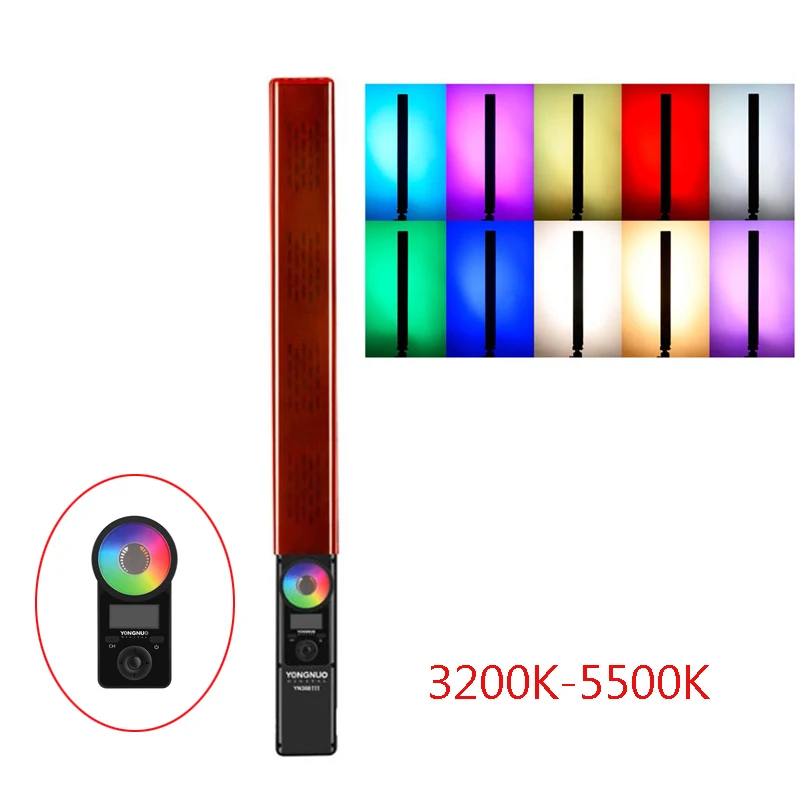3200K - 5500K YONGNUO YN360 III YN360III ручные ручки светодиодный свет видео сенсорный Регулировка двухцветный 5500K 3200 K-5500 K RGB заполняющее освещение - Цвет: 3200K - 5500K