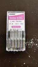 6 unids/caja AZDENT Dental endodoncia Peeso escariadores Endo archivos Gates Glidden de perforación 32mm #1-6 #2 Acero inoxidable
