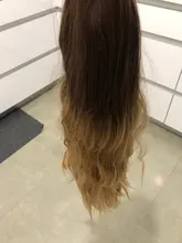 EASIHAIR-pelucas onduladas de cuerpo largo para mujer cabello sintético degradado, negro, marrón, Rubio, Cosplay, parte media Natural, resistente al calor