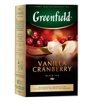 

Tea Greenfield "vanilla cranberry", black with additives, 100 gr