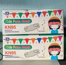 Fit 3-11 años 10 unids/caja paquete Individual de los niños KN95 filtro FFP2 los niños máscara de niño a prueba de niños niña máscara