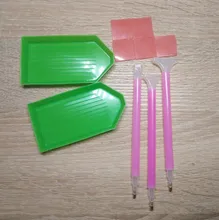 Multi-función de herramientas de pintura de manualidades de diamantes Kits punto de pintura de bordado accesorios punto perforadora adhesiva pluma conjunto de herramientas