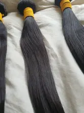 Links-extensiones de pelo ondulado brasileño, 1/3/4 mechones rectos, Color Natural, 28, 30, 32, 34, 40 pulgadas, extensiones de cabello Remy