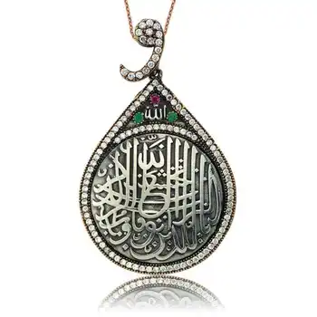 

KUTAYDAN 925 Sterling Silver Evil Eye Prayer Lady Necklace