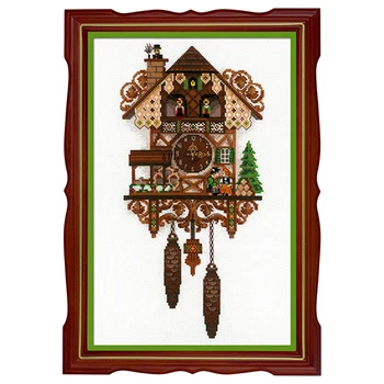 

1730 set for embroidery Riolis 'watch with cucko' 25*40 cm