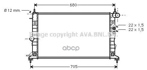 Радиатор Охлаждения Двигателя Ava арт. OLA2244