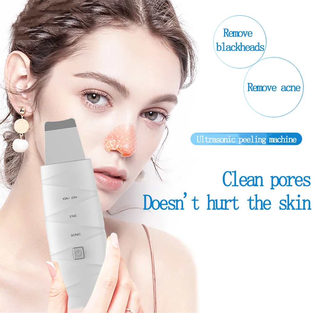

Skin Ultrasonic Scrubber Vibrate Peeling Shovel Facial Pore Cleaner Face Remove Dirt Blackhead Reduce Wrinkles Skin Care Tools