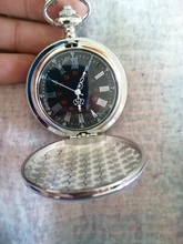 Reloj De bolsillo Retro De plata clásica para hombre, pulsera De mano De cuarzo pulido con cadena colgante, De bolsillo liso, regalo