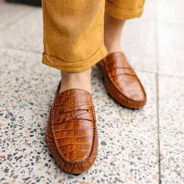 Genuine Crocodile Skin Black Brown Blue 