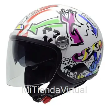 

JET HELMET NZI CAPITAL DUO GRAPHICS KISS WITH GLASSES