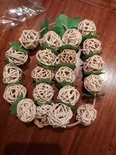 Los Loros colgando bolas de ratán de juguete interactivo juguete para masticar periquito Budgie Africana Grey periquito soporte Accesorios