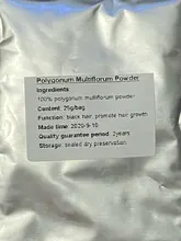 ¡Nuevo! Suero para la pérdida del cabello, productos para el cuidado nutritivo en polvo para el crecimiento del cabello, 25g de Polygonum Multiflorum, color blanco y negro