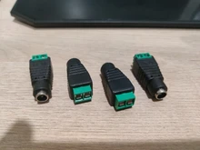 Conectores hembra de corriente continua, adaptador de fuente de alimentación de 5,5x2,1mm, conector para tira de luces Led, 3528, 5050, 5630, 5730, 5 uds.