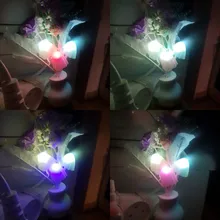 Lamp Mushroom Night-Lighting LED Romantic Lilac Home-Art-Decor Colorful Us/eu-Plug Lovely