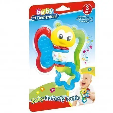Clementoni Sonajero Mariposa, Única - Todos nuestros juguetes son originales - Vendedor Español - Información en español -.