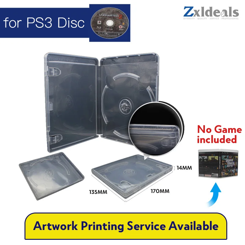 Сменный Чехол для PS3 игровой диск запасная прозрачная коробка игр Playstation 3 с