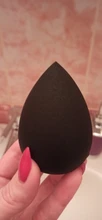 Aplicador de maquillaje negro, esponja supersuave, licuadora de polvo, base suave, contorno, difuminado