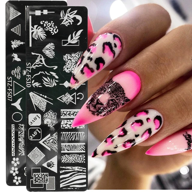 Valentine's Day Design Love Heart Nail Stamping Plates 2022 New Flowers  Leaves Stamp Templates Polish Printing Stencils Tools $& - AliExpress