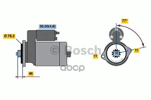 Стартер 12v, 1.7kw 0001123016 Bosch арт. 0001123016